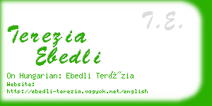 terezia ebedli business card